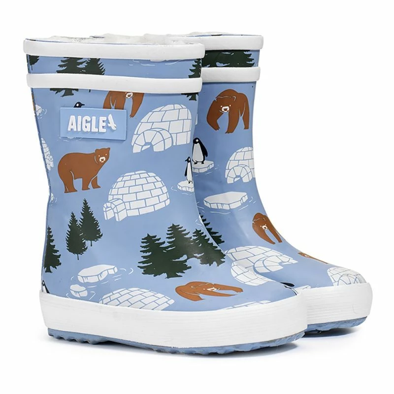 Tout neuf ???? Aigle Baby Flac Fur Print - Bottes de pluie enfant ✨ 4 Tout neuf ???? Aigle Baby Flac Fur Print - Bottes de pluie enfant ✨ – Image 2