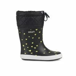 Promo ???? Aigle Giboulee Print - Bottes de pluie enfant ???? -Rossignol Shop aigle giboulee print bottes de pluie enfant gold hearts