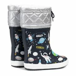 Promo ???? Aigle Giboulee Print - Bottes de pluie enfant ???? -Rossignol Shop aigle giboulee print bottes de pluie enfant space 2