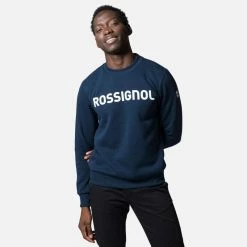 De gros ???? Rossignol Logo Sweat Rn Fl - Sweatshirt homme ???? -Rossignol Shop rossignol logo sweat rn fl sweatshirt homme dark navy